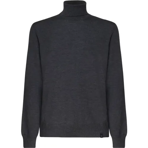 Dark Grey Turtleneck Sweater Made in Italy , male, Sizes: XL, 3XL, S, L, 2XL - Fay - Modalova