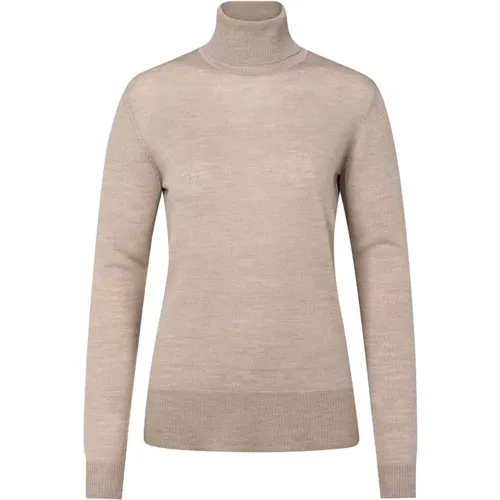 Strick Rollkragen Sand Melange Pullover - Bruuns Bazaar - Modalova