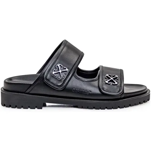 Sliders , Herren, Größe: 40 EU - Off White - Modalova