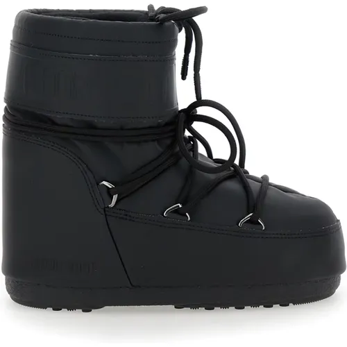 Schwarze Icon Low Rubber Stiefel , Damen, Größe: 45 EU - moon boot - Modalova