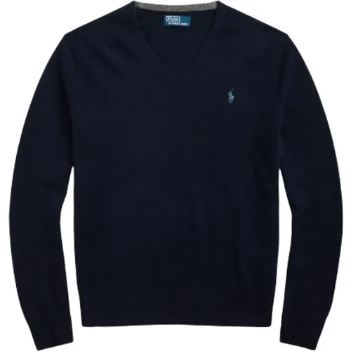 Soft Wool V-Neck Sweater , male, Sizes: S - Polo Ralph Lauren - Modalova