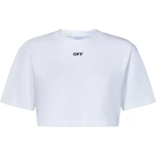 Off , Off- T-shirts and Polos , female, Sizes: M - Off White - Modalova