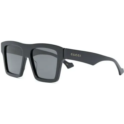 Stylish Men`s Rectangular Sunglasses , male, Sizes: 55 MM - Gucci - Modalova
