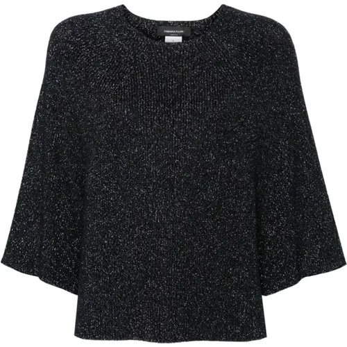 Sweater with Lurex Detailing , female, Sizes: S, M - Fabiana Filippi - Modalova