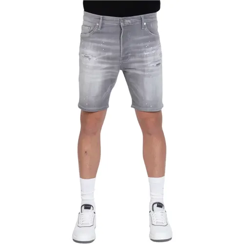 Graue Skinny Denim Shorts , Herren, Größe: W30 - My Brand - Modalova