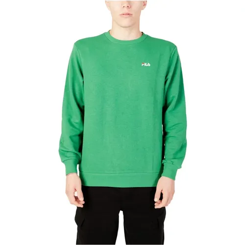 Plain Long Sleeve Sweatshirt for Men , male, Sizes: S - Fila - Modalova