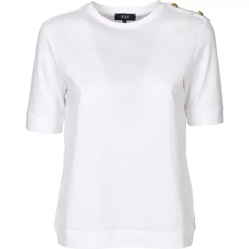 Women's Clothing T-Shirts & Polos Ss24 , female, Sizes: XS, S - Fay - Modalova