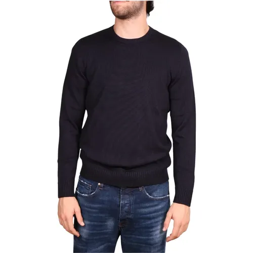 Merino Navy Sweater , male, Sizes: M - Drumohr - Modalova