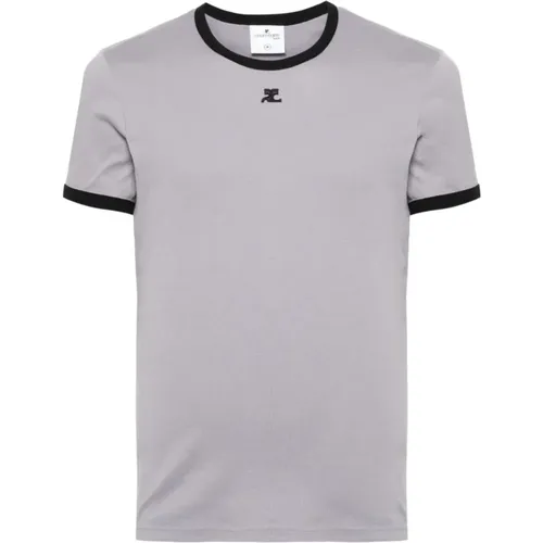 T-shirts and Polos Grey , male, Sizes: L, M, S - Courrèges - Modalova