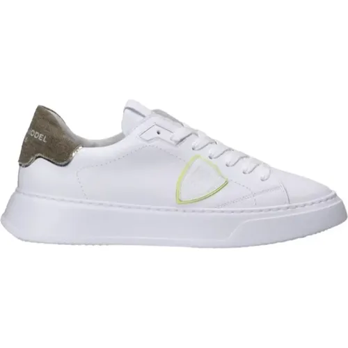 Low Sneakers with Calf Leather Upper , male, Sizes: 8 UK, 9 UK, 6 UK, 7 UK, 10 UK - Philippe Model - Modalova
