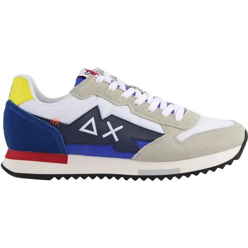 White Casual Sneakers , male, Sizes: 9 UK - Sun68 - Modalova