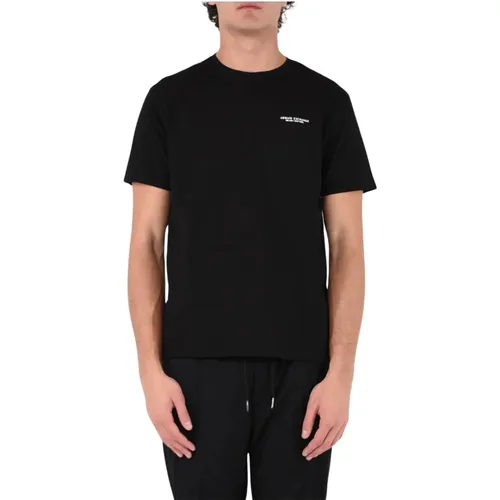 Logo Crewneck Regular Fit Cotton T-shirt , male, Sizes: 2XL, XL, M, L - Armani Exchange - Modalova