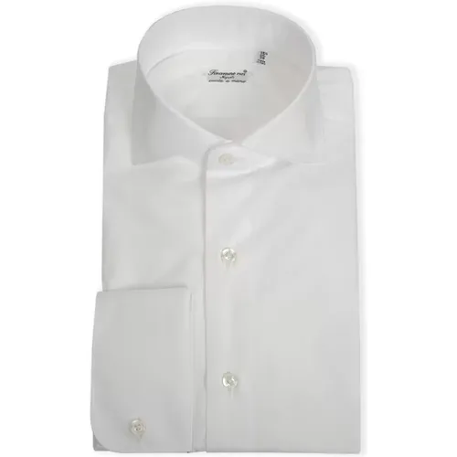 Handgefertigte Weiße Hemden , Herren, Größe: 3XL - Finamore - Modalova