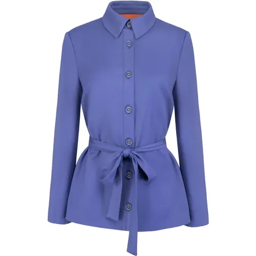 Belted uniform blazer in Persian Indigo , female, Sizes: L, M, S, XL, XS - Jaaf - Modalova