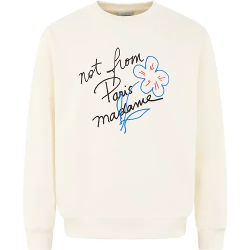 Men's Slogan Esquisse Sweater , male, Sizes: S - Drole de Monsieur - Modalova