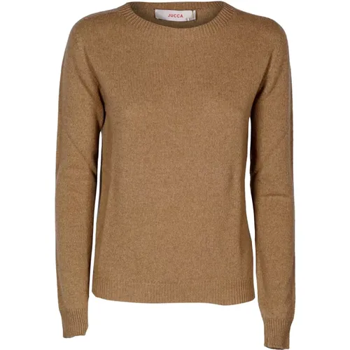 Cashmere Round Neck Sweater Made in Italy , female, Sizes: S, L, M - Jucca - Modalova