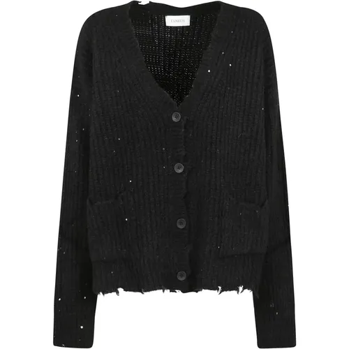 Stylish Knit Cardigan Sweater , female, Sizes: S - Laneus - Modalova