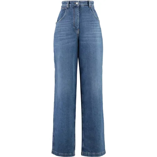 Weite Jeans mit Logo-Patch , Damen, Größe: W29 - ETRO - Modalova