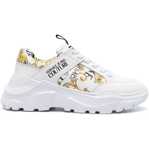 White Speedtrack Sneakers , male, Sizes: 8 UK - Versace Jeans Couture - Modalova