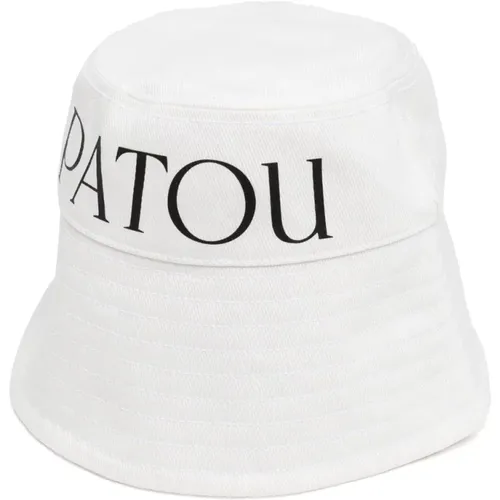 Logo-Print Bucket Hat Weiß , Damen, Größe: M - Patou - Modalova