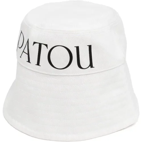 Logo-Print Bucket Hat Weiß , Damen, Größe: S - Patou - Modalova