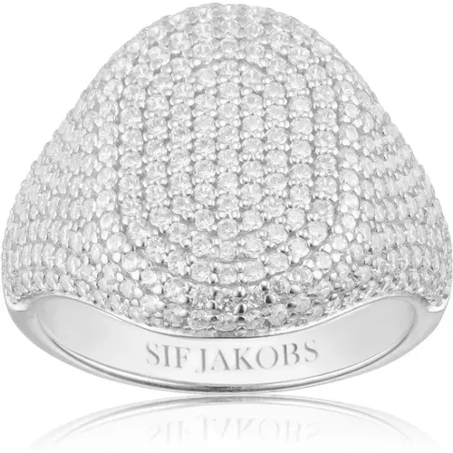 Capizzi Statement Ring mit Zirkonia Steinen , Damen, Größe: 50 MM - Sif Jakobs Jewellery - Modalova