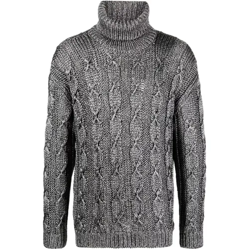 Ribbed Turtleneck Sweater , male, Sizes: L, XL - Saint Laurent - Modalova