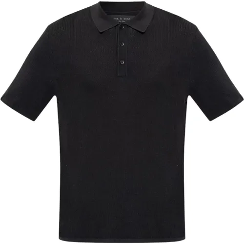 Rippen Poloshirt , Herren, Größe: M - Rag & Bone - Modalova