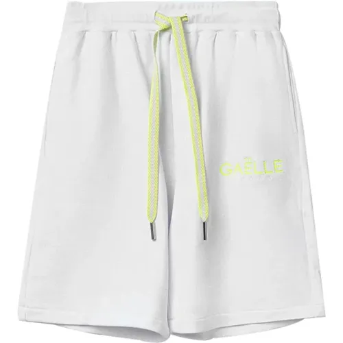 Weiße Bermuda-Shorts für Männer , Herren, Größe: L - Gaëlle Paris - Modalova