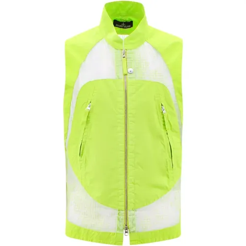 Distorted Ripstop Sleeveless Jacket , male, Sizes: S, L - Stone Island - Modalova