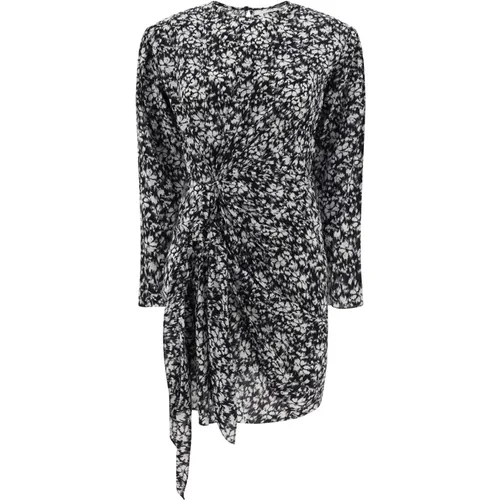 Schwarzes Blumenmuster Kleid , Damen, Größe: 2XS - Isabel Marant Étoile - Modalova