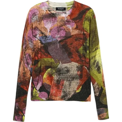 Camo Petals Pullover Herbst/Winter Kollektion - Desigual - Modalova