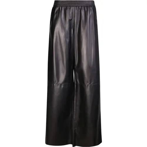 Lambskin Wide Leg Trousers , female, Sizes: XS, L, M, S - Drome - Modalova