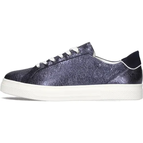 Blaue Leder Sneakers Stilvolles Modell , Damen, Größe: 38 1/2 EU - HASSIA - Modalova