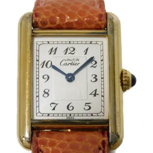 Pre-owned Silver watches , female, Sizes: ONE SIZE - Cartier Vintage - Modalova