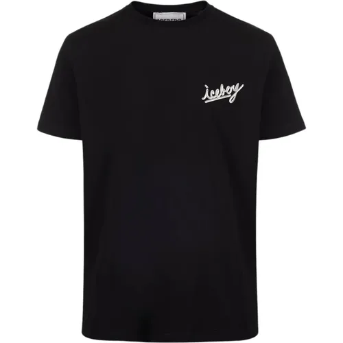 Schwarzes T-Shirt mit Logo , Herren, Größe: L - Iceberg - Modalova