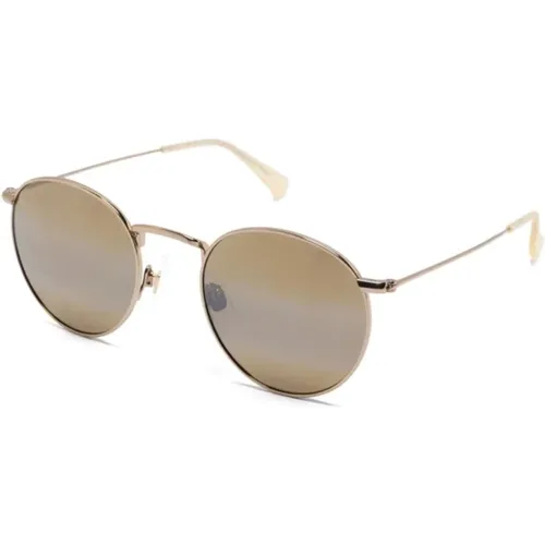 Pukaua H667-16A Shiny Light Gold W/ Sunglasses , unisex, Sizes: 50 MM - Maui Jim - Modalova