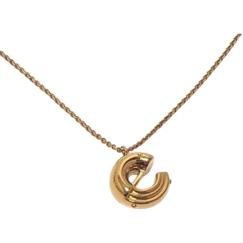 Pre-owned Gold necklaces , female, Sizes: ONE SIZE - Louis Vuitton Vintage - Modalova