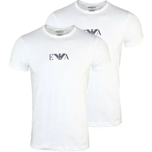 T-Shirt 2er Pack T-Shirts Rundhals , Herren, Größe: XL - Emporio Armani - Modalova
