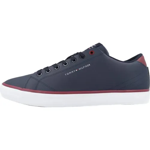 Core Low Leather Sneakers , Herren, Größe: 46 EU - Tommy Hilfiger - Modalova