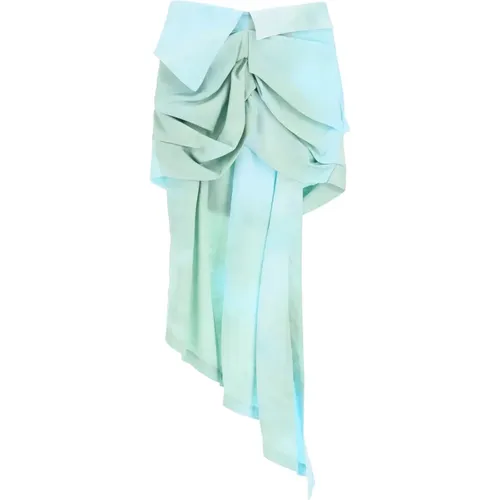 Short Skirts,Tie-Dye Drapierter Minirock - Off White - Modalova