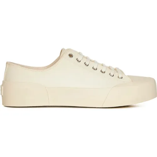 Creamy Canvas Sneakers , male, Sizes: 9 UK, 6 UK, 10 UK - Jil Sander - Modalova