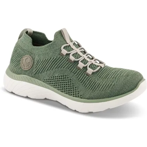 Grüne Sneakers mit Komfort und Flexibilität , Damen, Größe: 40 EU - Rieker - Modalova
