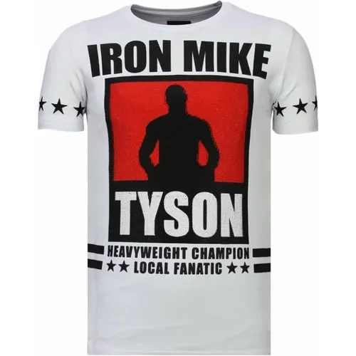 Iron Mike Tyson Rhinestone - Herren T-Shirt - 13-6212W , Herren, Größe: XL - Local Fanatic - Modalova
