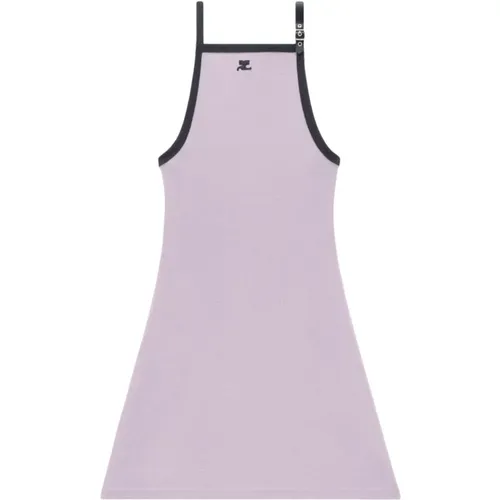 Buckle contrast dress , female, Sizes: M, S, XS - Courrèges - Modalova