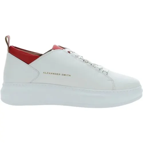 Sneakers - Weiß/Rot - Stilvolles Modell - Alexander Smith - Modalova