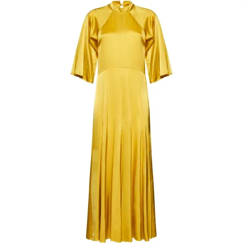 Golden Silk Couture Dress , female, Sizes: M, S, L - Forte Forte - Modalova