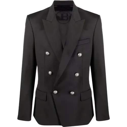 Wool Blazer , male, Sizes: XL, M, L, 2XL - Balmain - Modalova