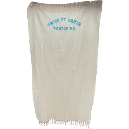 Striped Beach Towel White , female, Sizes: ONE SIZE - MC2 Saint Barth - Modalova