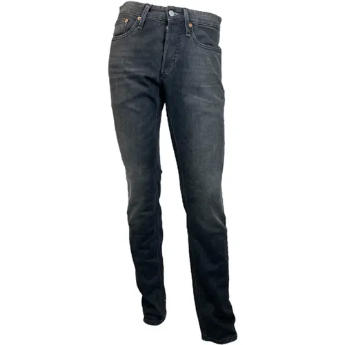 Ridge AWB Straight Fit Schwarze Jeans , Herren, Größe: W32 L32 - Denham - Modalova